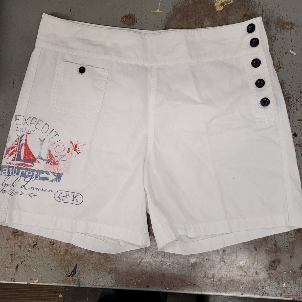 LAUREN JEANS CO. RALPH LAUREN NAUTICAL SHORTS SZ 14 - Picture 1 of 8